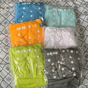 Colorful Reusable Cloth Diapers Set